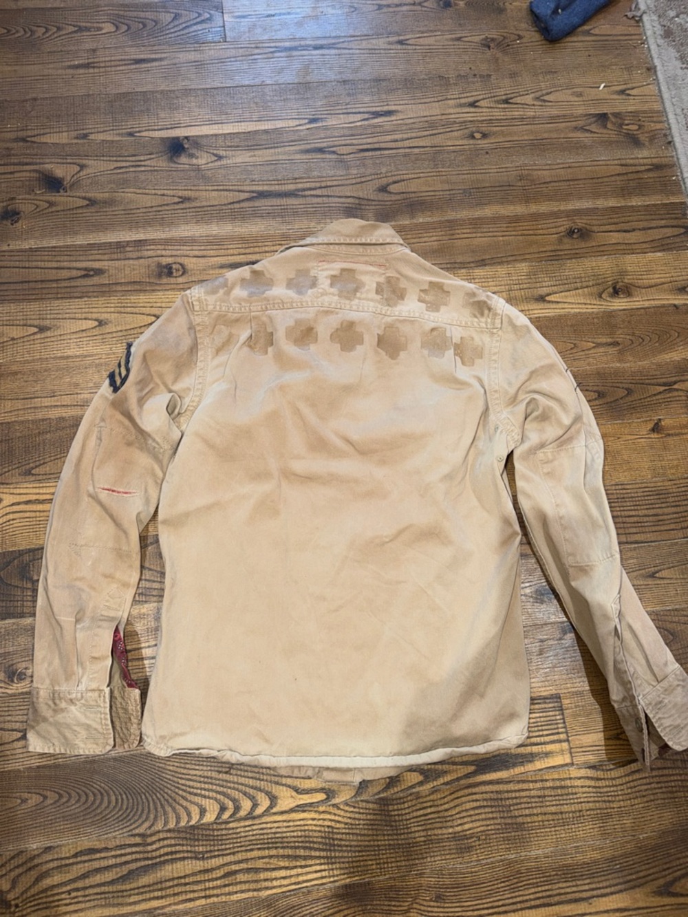 Men's Lightweight Beige Shirt Jacket - Casual Button-Up Layer - Picture 6 of 6